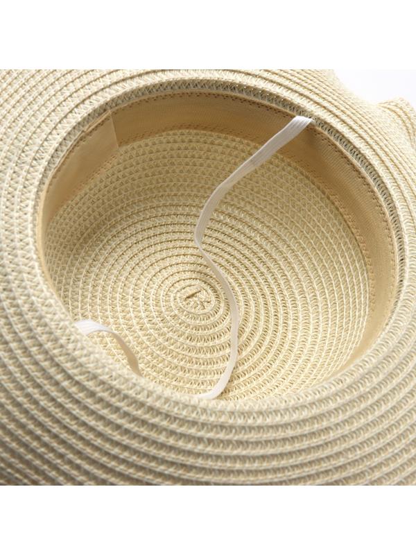 Шляпа для девочки с бантом MINAKU, р-р 52, цв.молочный