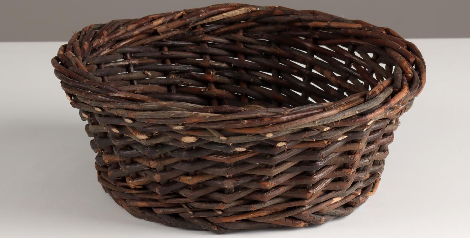 Кашпо плетеное, D23xH9см, коричневый, ива