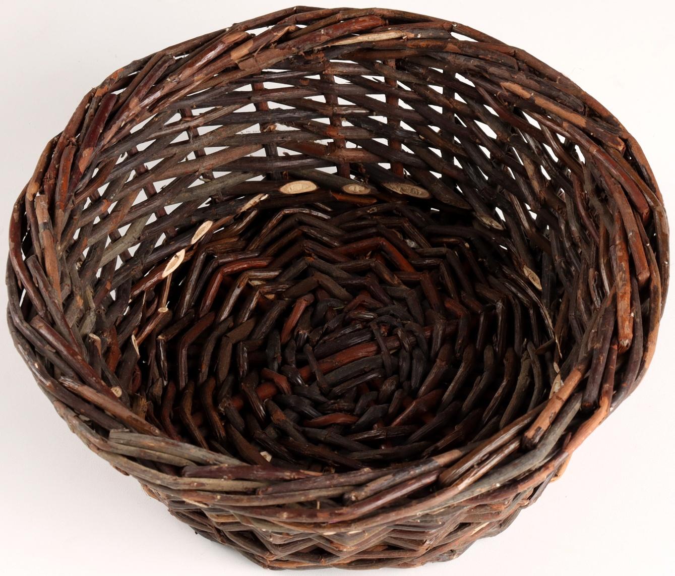 Кашпо плетеное, D23xH9см, коричневый, ива