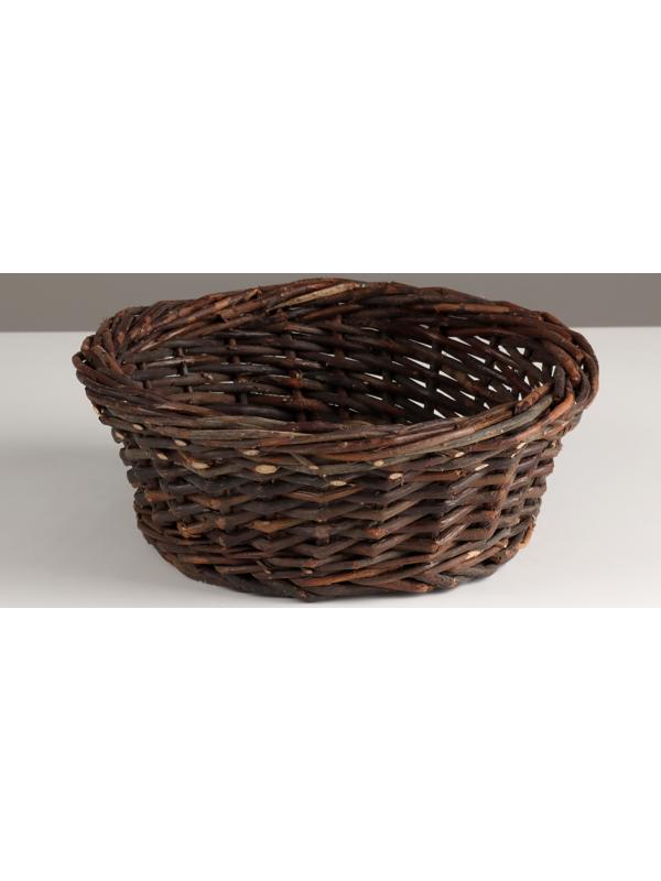 Кашпо плетеное, D23xH9см, коричневый, ива