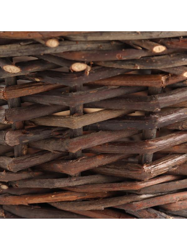 Кашпо плетеное, D23xH9см, коричневый, ива