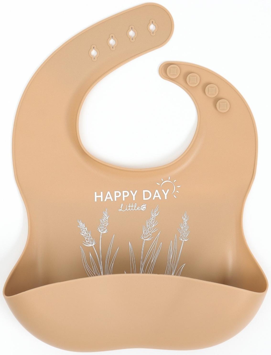 Нагрудник детский сииконовый, Mum&baby, 23х4х29, бежевый