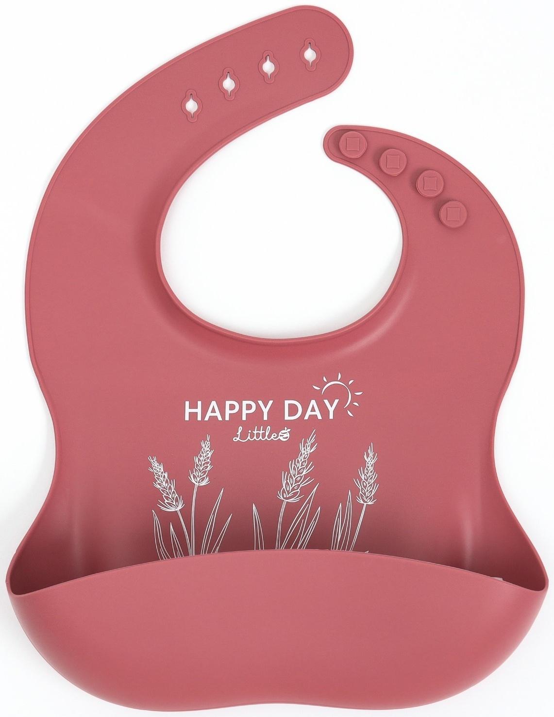 Нагрудник детский сииконовый, Mum&baby, 23х4х29, вишневый