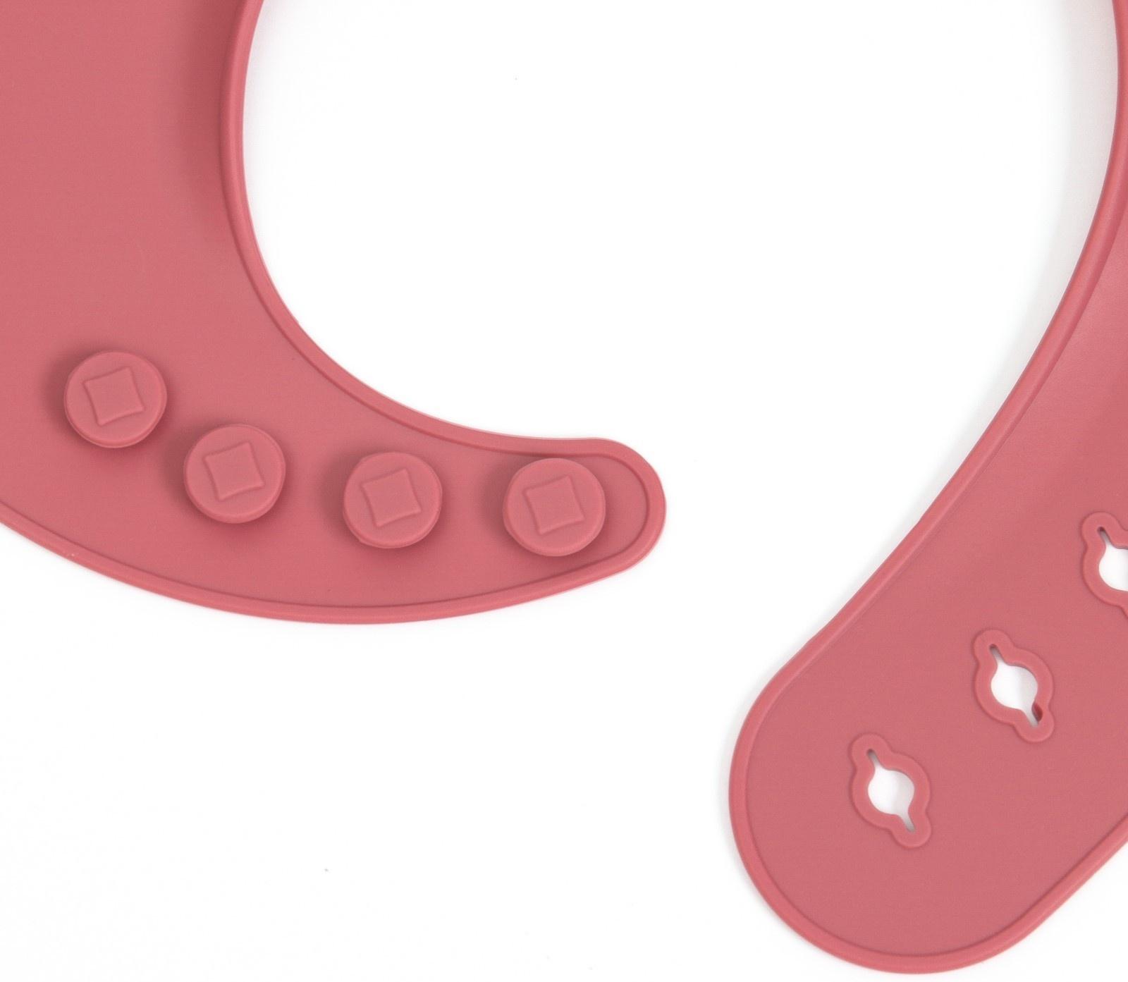 Нагрудник детский сииконовый, Mum&baby, 23х4х29, вишневый