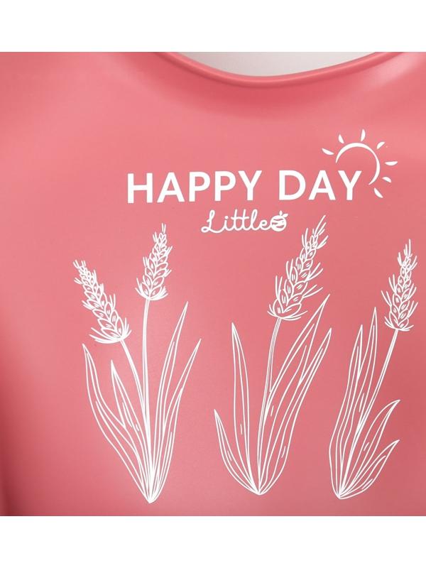 Нагрудник детский сииконовый, Mum&baby, 23х4х29, вишневый