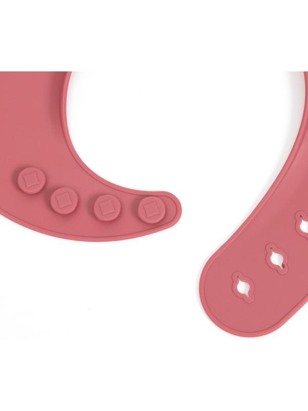 Нагрудник детский сииконовый, Mum&baby, 23х4х29, вишневый