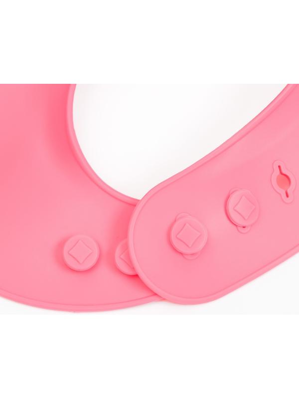 Нагрудник детский сииконовый, Крошка Я, 23х4х29, розовый