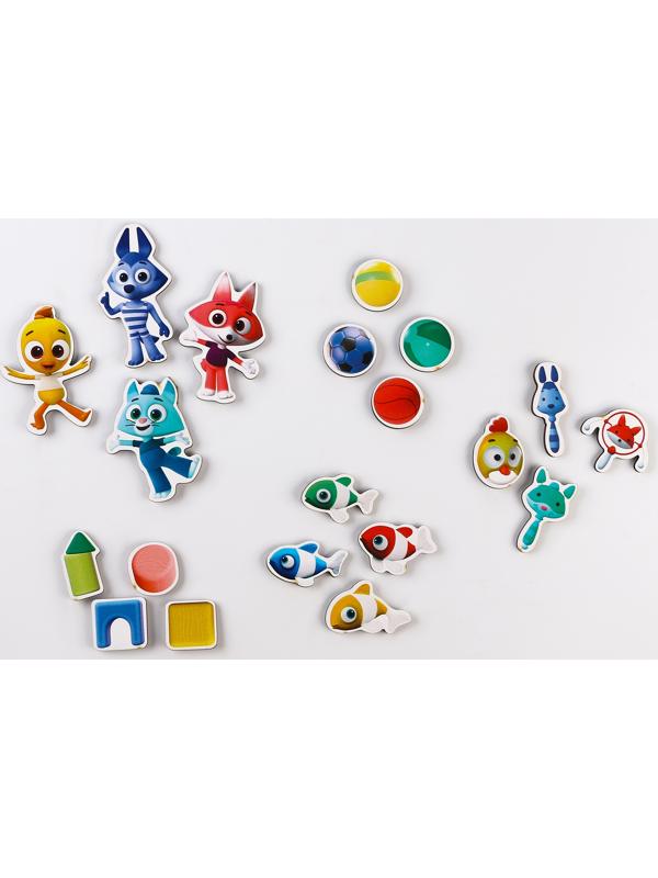 Вкладыши на липучках, цветняшки «Сортируем предметы» 20 элементов, на липучках, изучаем цвет