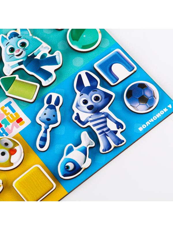 Вкладыши на липучках, цветняшки «Сортируем предметы» 20 элементов, на липучках, изучаем цвет