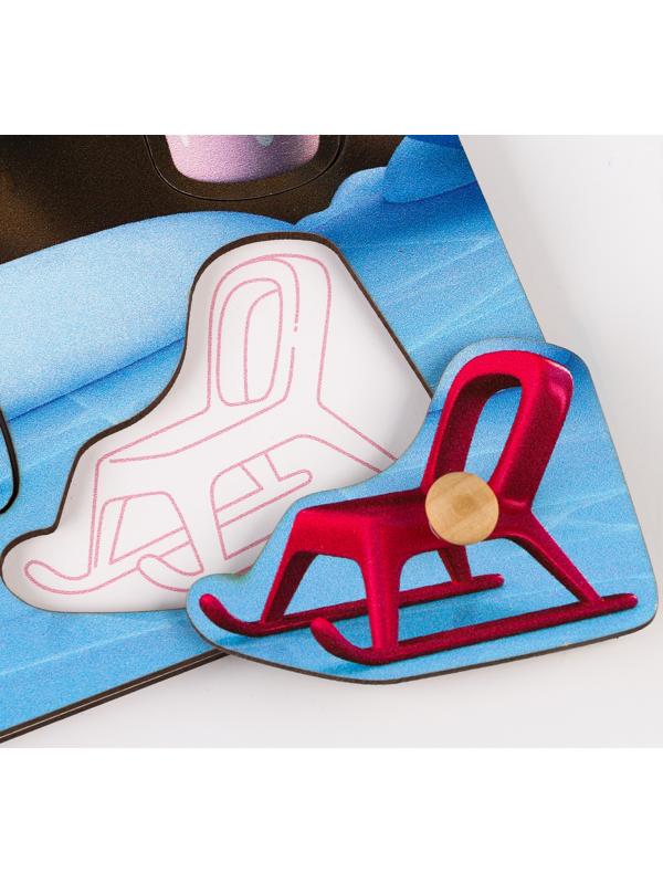 Вкладыши, цветняшки «Зимняя прогулка Зайчонка Скок»