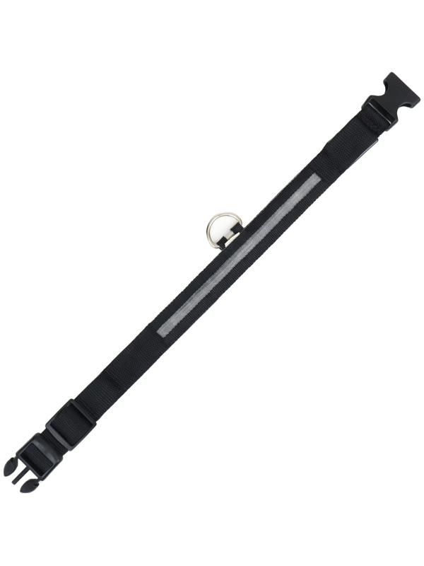 Ошейник с подсветкой, зарядка от USB, размер M, ОШ 37-46 см, 3 режима, черный