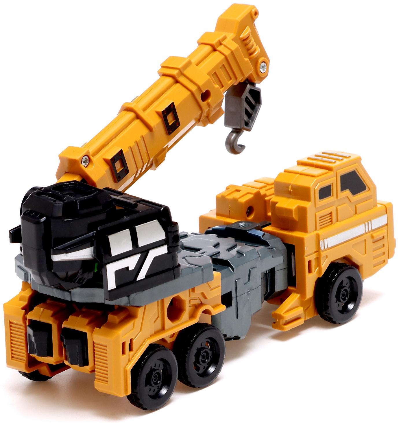 Робот «Автокран», трансформируется, собирается в 1 робота из 7 машин