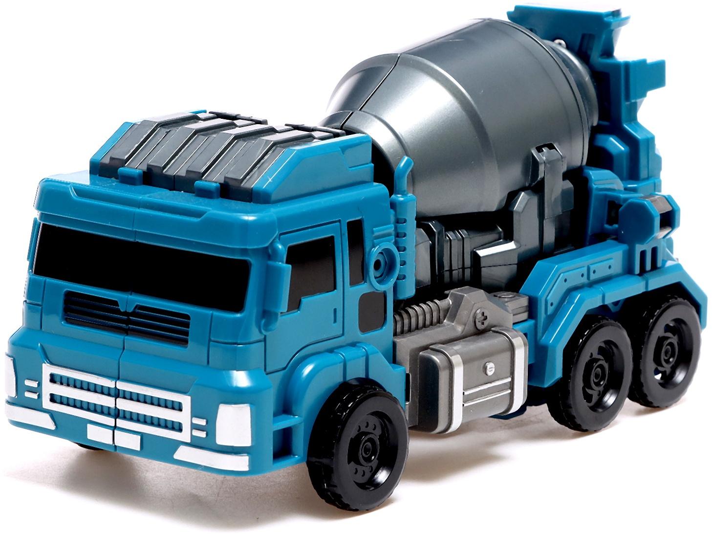 Робот «Бетономешалка», трансформируется, собирается в 1 робота из 7 машин