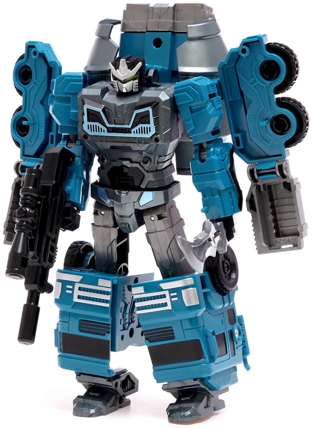 Робот «Бетономешалка», трансформируется, собирается в 1 робота из 7 машин