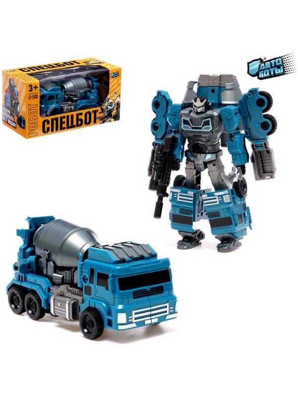Робот «Бетономешалка», трансформируется, собирается в 1 робота из 7 машин