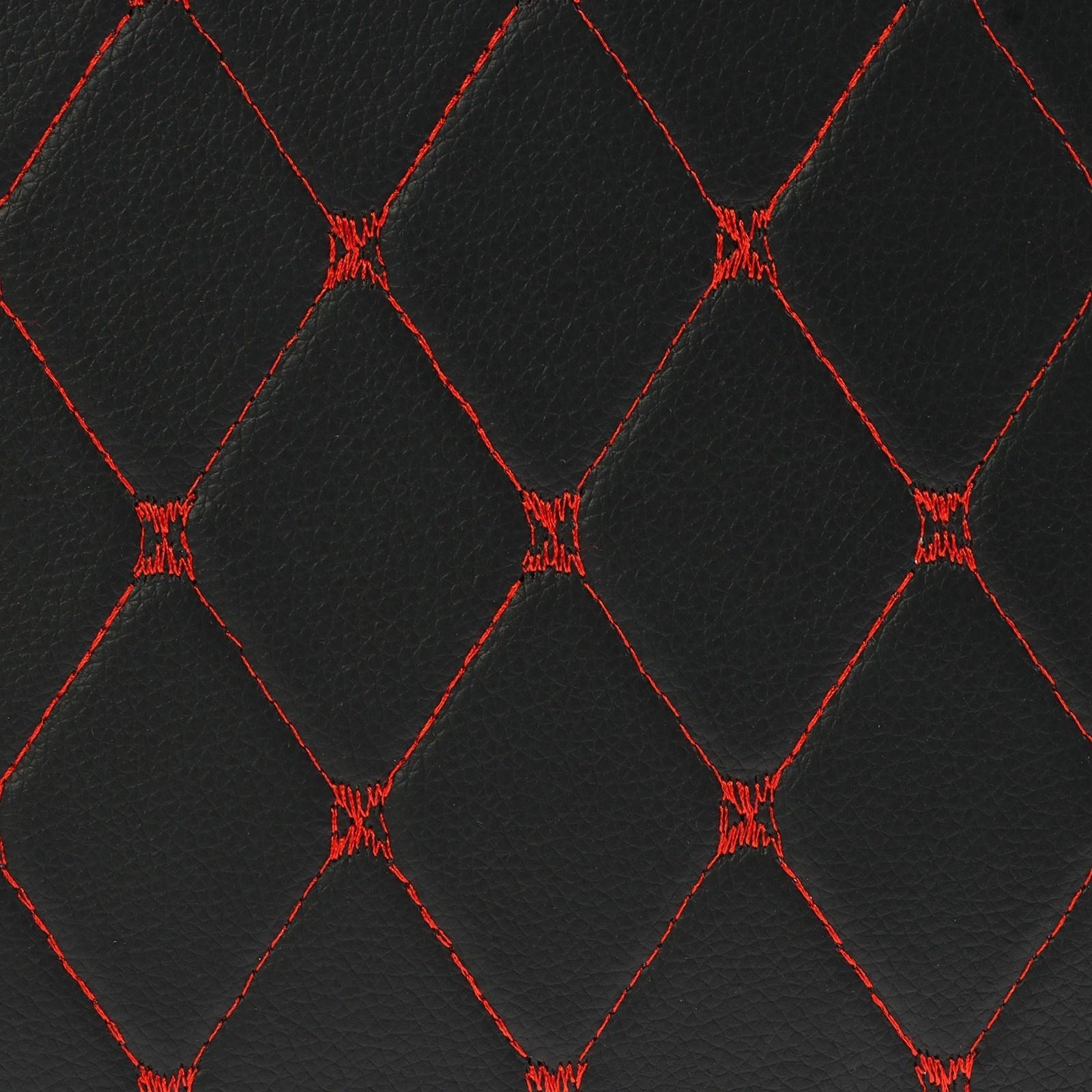 Органайзер кофр в багажник, 39 х 30 х 31 см, экокожа, черный-красный