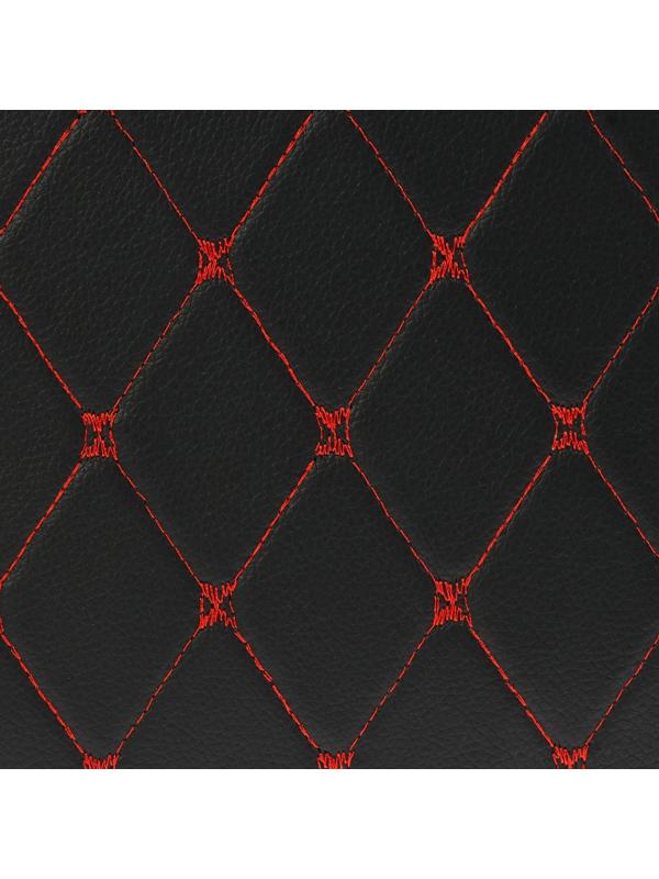 Органайзер кофр в багажник, 39 х 30 х 31 см, экокожа, черный-красный