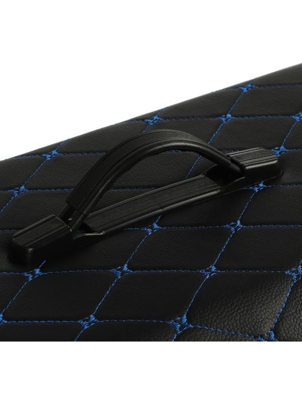 Органайзер кофр в багажник, 39 х 30 х 31 см, экокожа, черный-синий