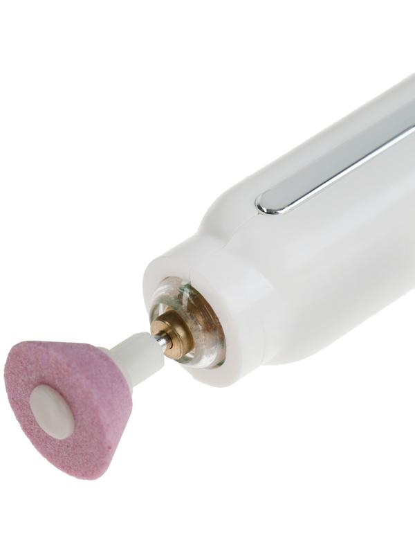 Аппарат для маникюра LuazON LMM-02 , портативный, 5 насадок, АКБ, белый