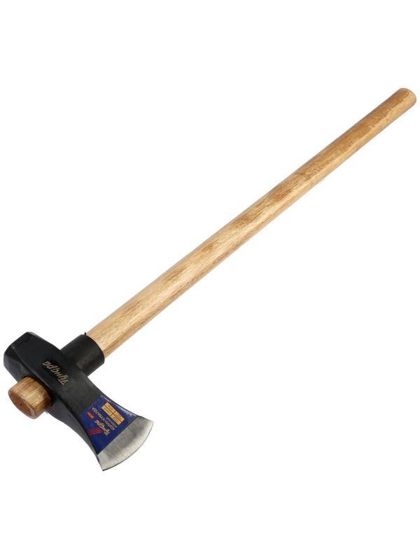 Колун-кувалда кованый ТУНДРА ПРОФИ, обратный всад, рукоятка из бука, с защитой, 2.7 кг
