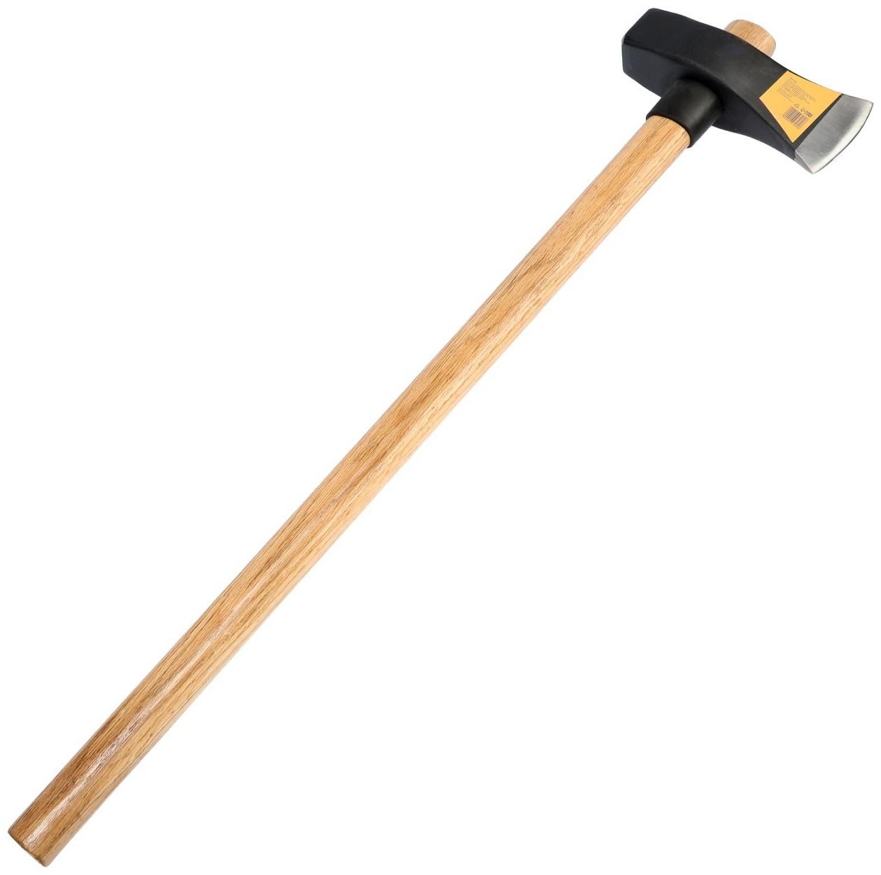 Колун-кувалда кованый ТУНДРА ПРОФИ, обратный всад, рукоятка из бука, с защитой, 3.6 кг