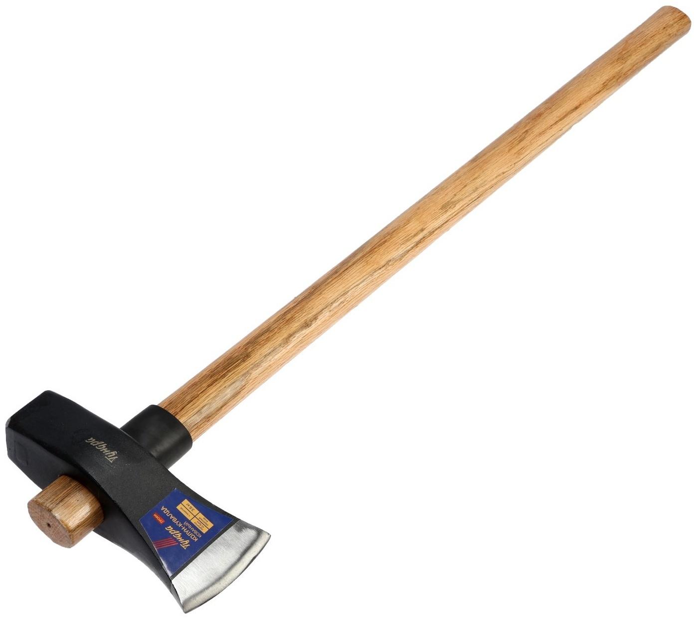 Колун-кувалда кованый ТУНДРА ПРОФИ, обратный всад, рукоятка из бука, с защитой, 3.6 кг