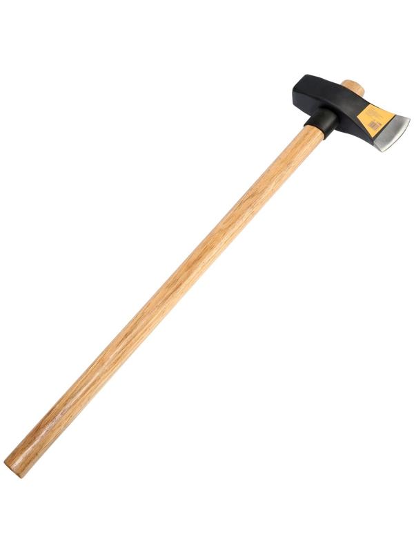 Колун-кувалда кованый ТУНДРА ПРОФИ, обратный всад, рукоятка из бука, с защитой, 3.6 кг