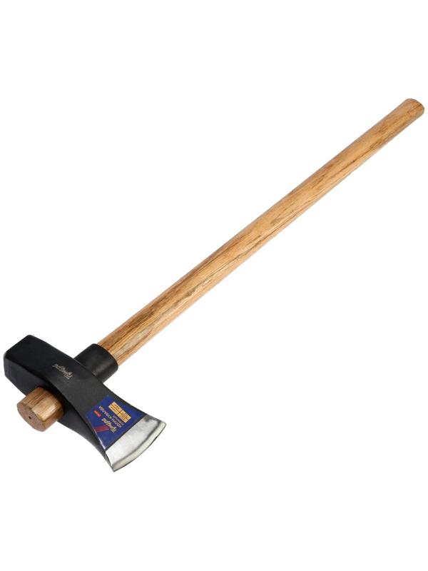 Колун-кувалда кованый ТУНДРА ПРОФИ, обратный всад, рукоятка из бука, с защитой, 3.6 кг