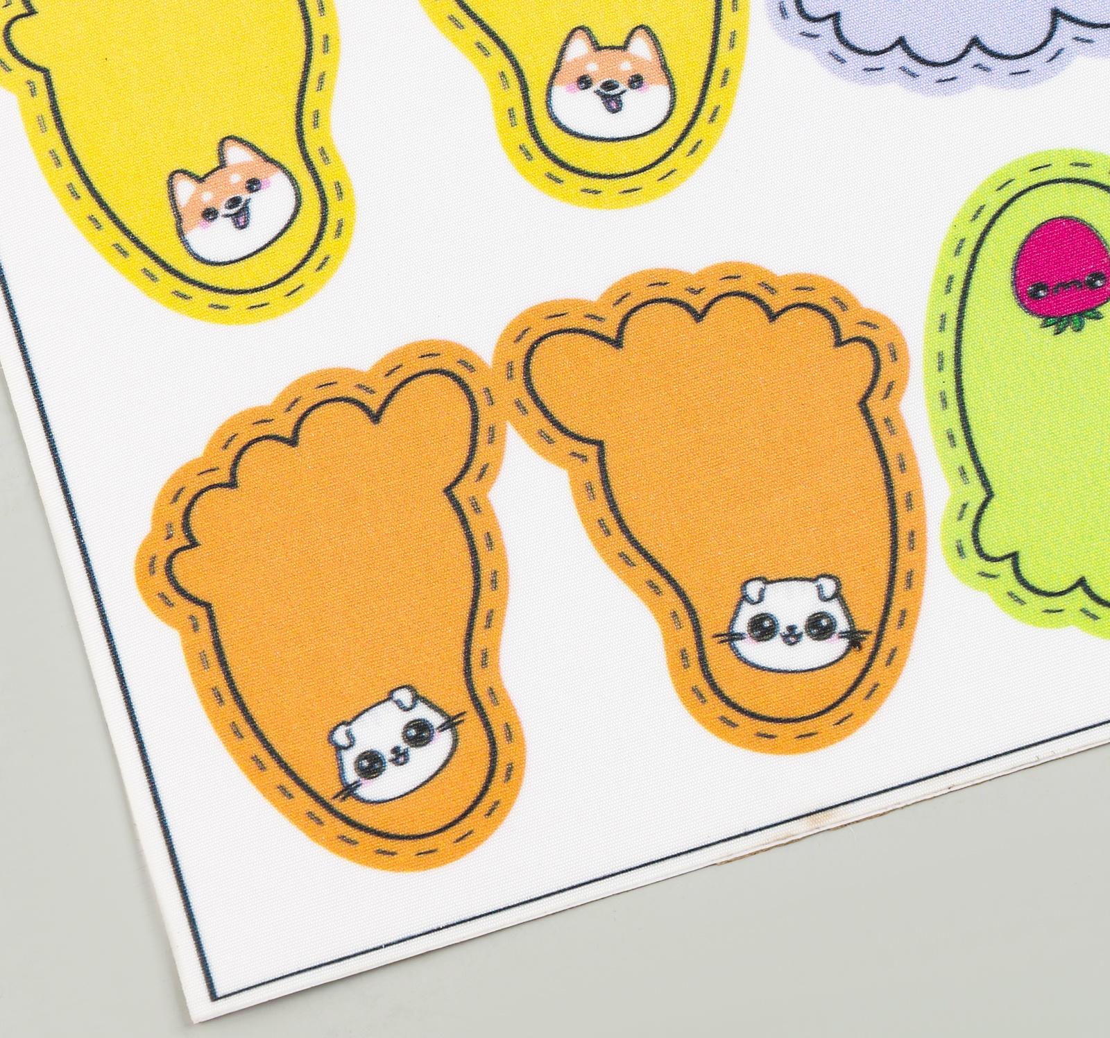 Тканевые наклейки для обуви «Озорной котёнок»