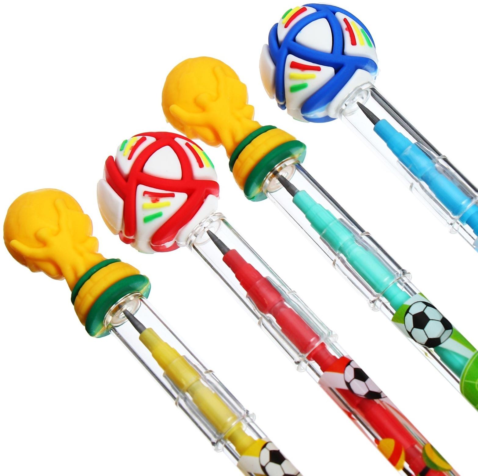 Карандаш секционный Футбол МИКС (штрихкод на штуке)