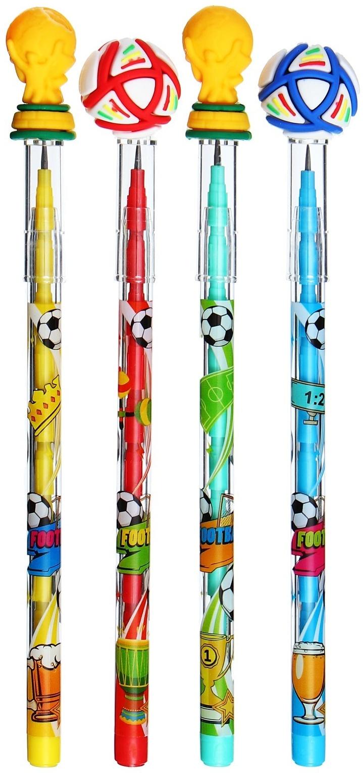 Карандаш секционный Футбол МИКС (штрихкод на штуке)