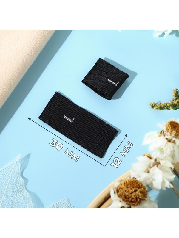 Размерники жаккардовые, «L», 12 × 30 мм, 100 шт, цвет чёрный