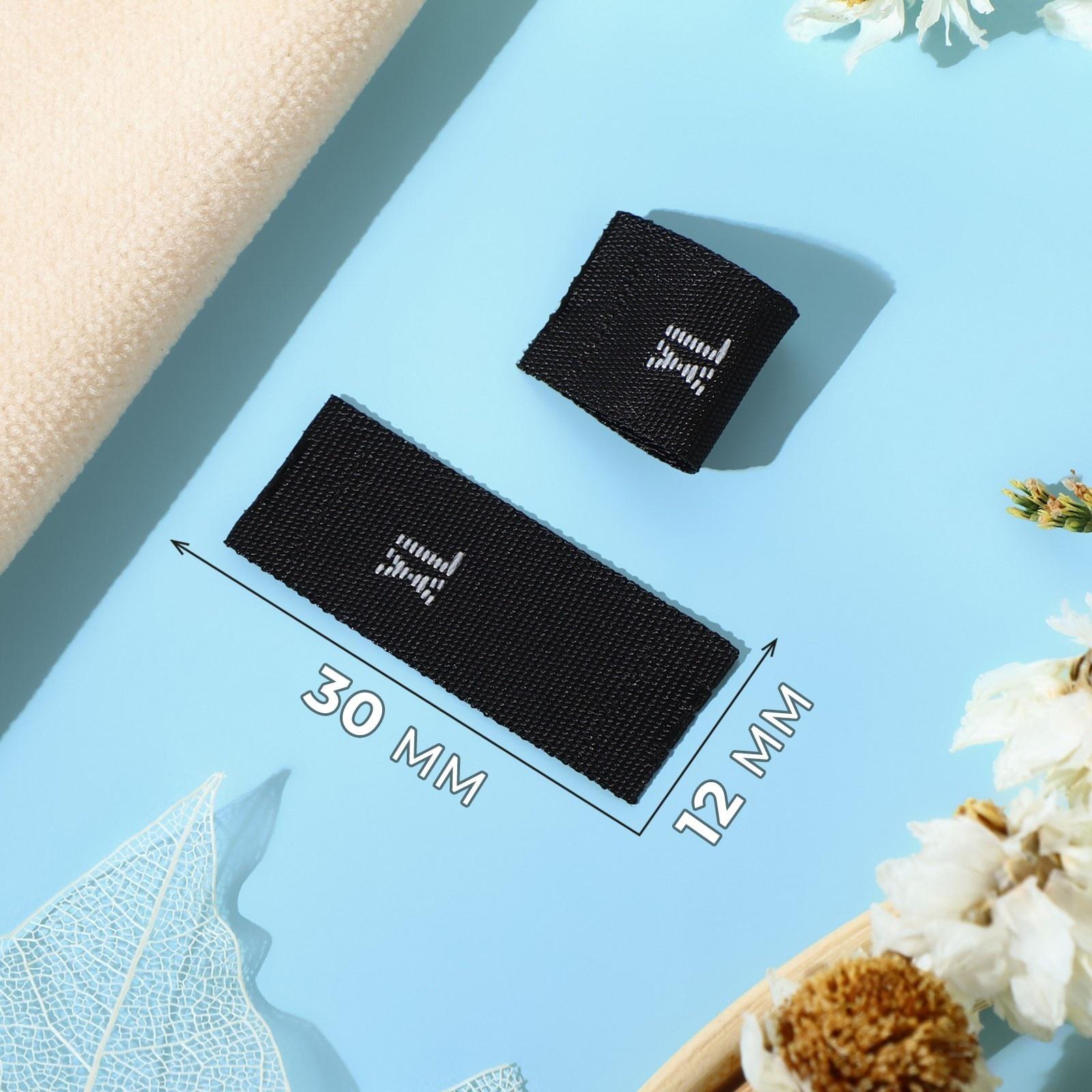 Размерники жаккардовые, «XL», 12 × 30 мм, 100 шт, цвет чёрный