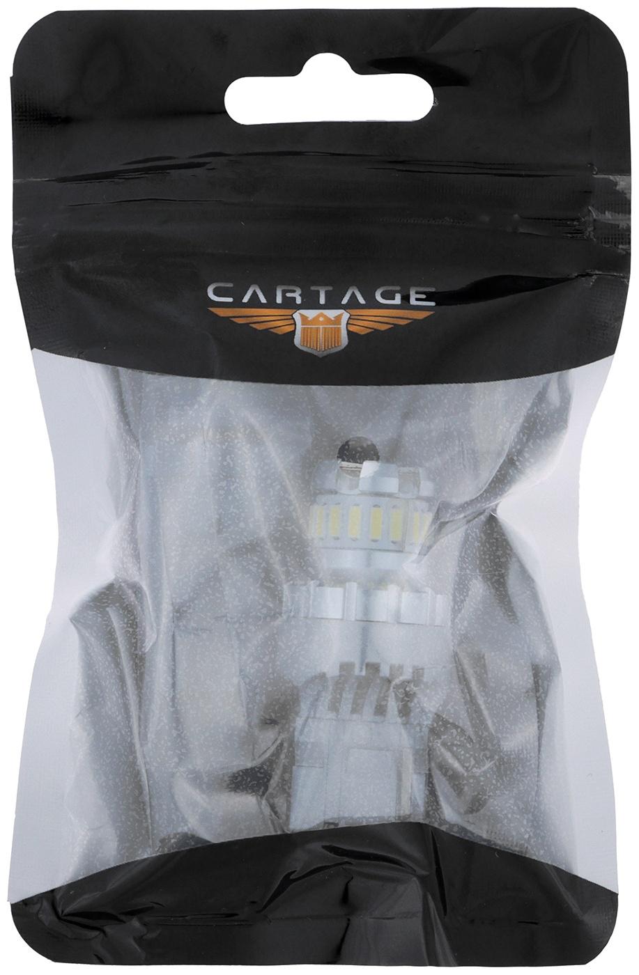 Автолампа светодиодная Cartage, W21W, CANBUS, 12 В, набор 2 шт, белый 6500 К