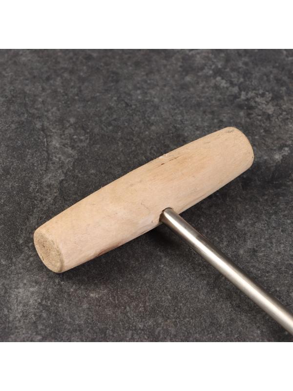 Обвалочный крюк для мяса, 30см, с деревянной ручкой