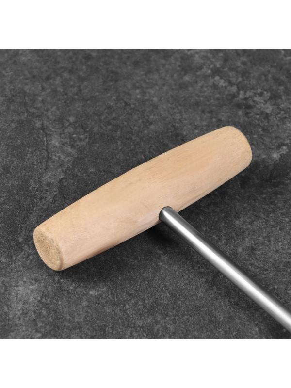 Обвалочный крюк для мяса, 30см, с деревянной ручкой