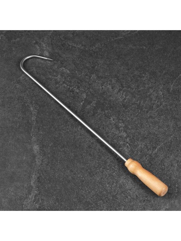 Крюк для мяса универсальный, 49см, с деревянной ручкой