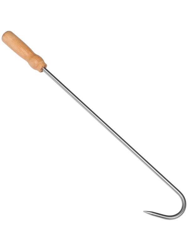 Крюк для мяса универсальный, 49см, с деревянной ручкой