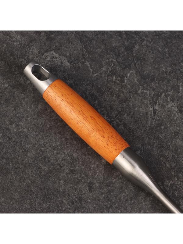 Крюк для мяса универсальный двойной, 62см, с деревянной ручкой