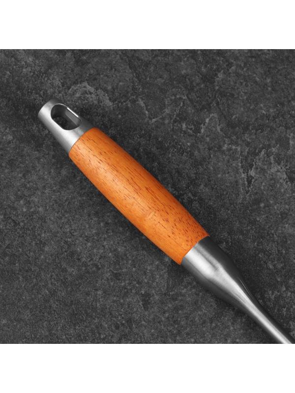 Крюк для мяса универсальный двойной, 62см, с деревянной ручкой