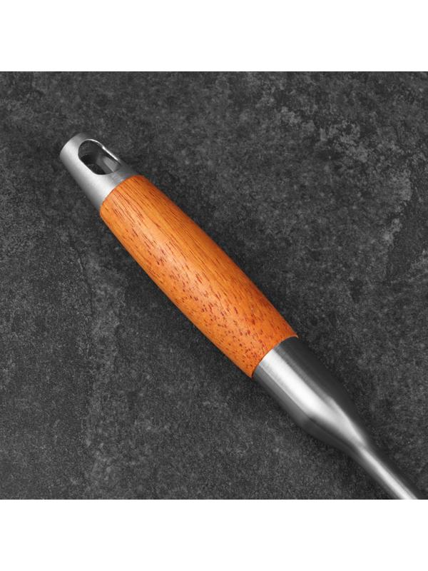 Крюк для мяса универсальный двойной, 50см, с деревянной ручкой