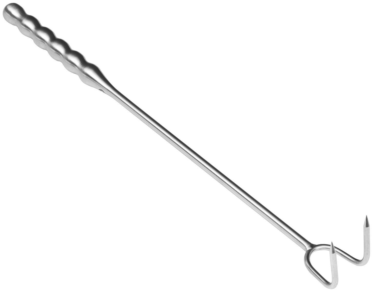 Крюк для мяса универсальный двойной, 50см, с металлической ручкой