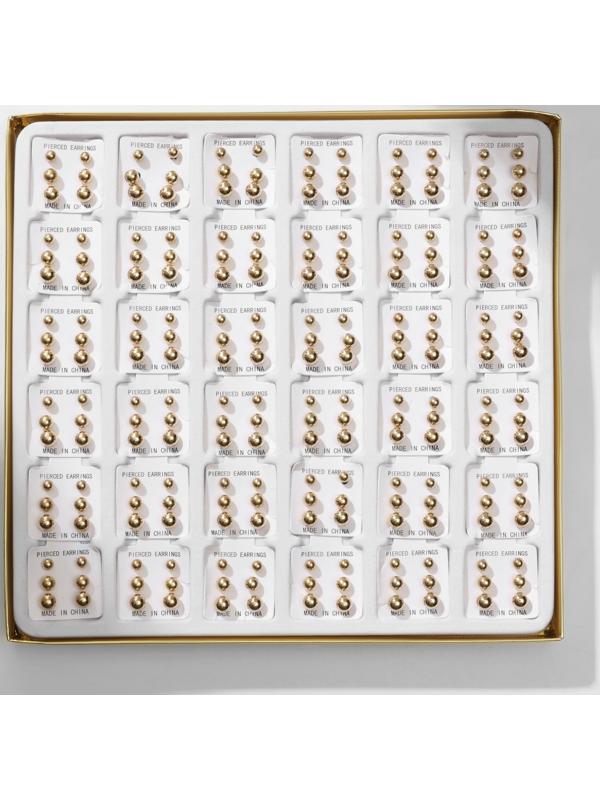 Пусеты в коробке 108 пар 