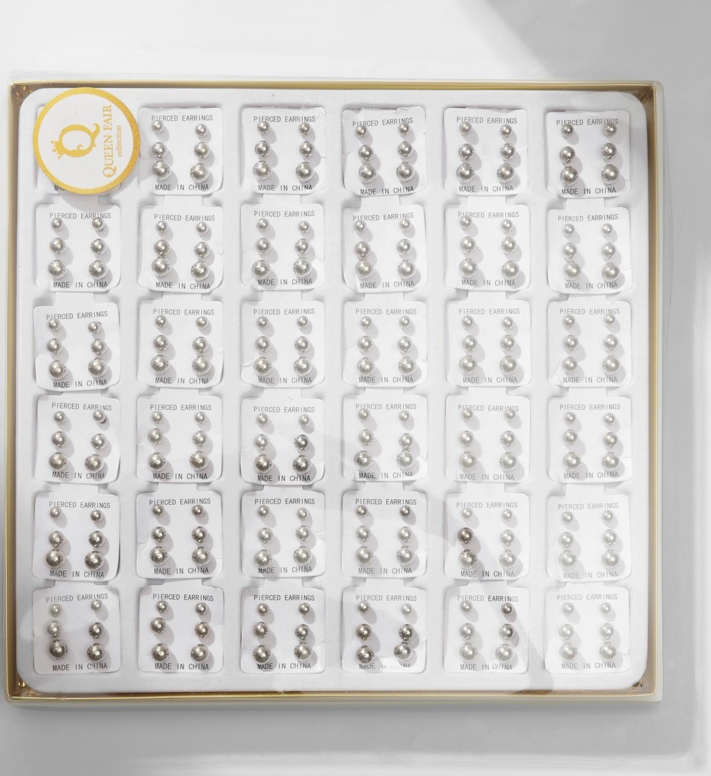 Пусеты в коробке 108 пар 