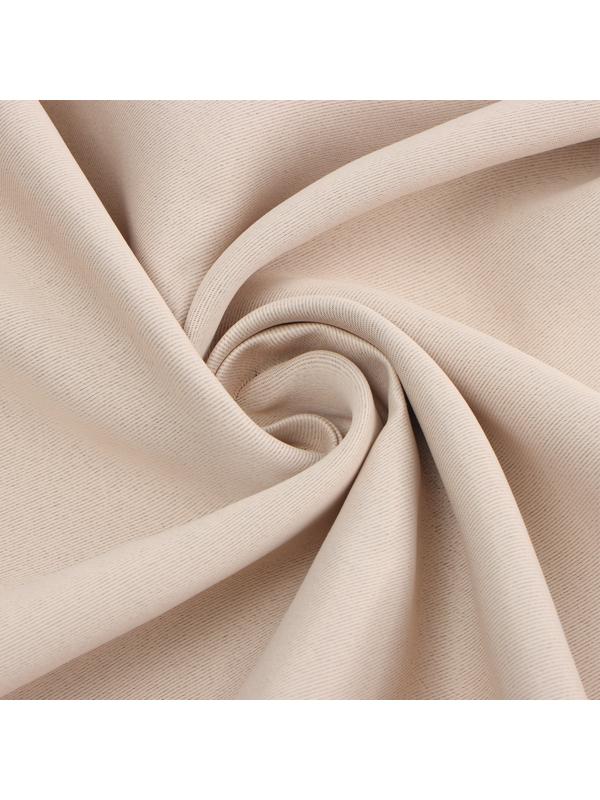 Штора портьерная Этель 270*300 см, цв.бежевый, блэкаут, пл. 240 г/м2