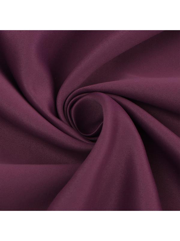 Штора портьерная Этель 145*265 см, цв.винный, блэкаут, пл. 240 г/м2