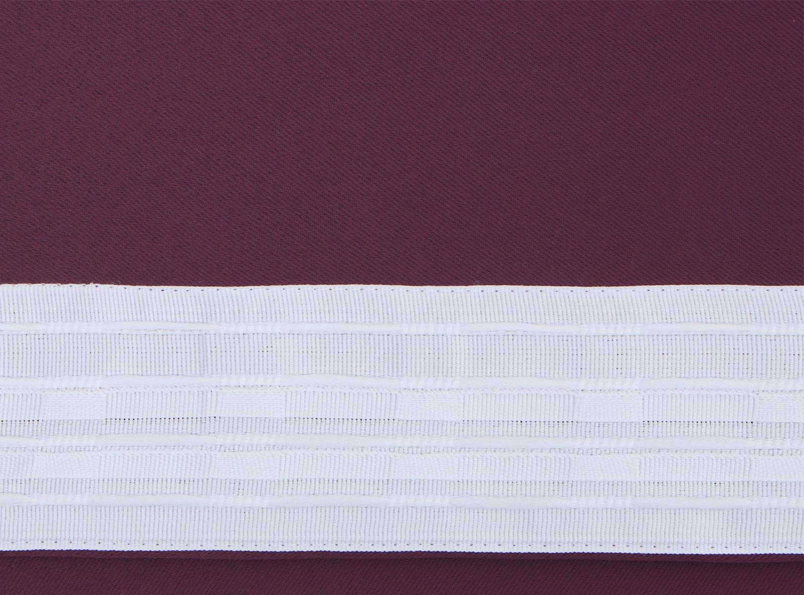 Штора портьерная Этель 250*265 см, цв.винный, блэкаут, пл. 240 г/м2