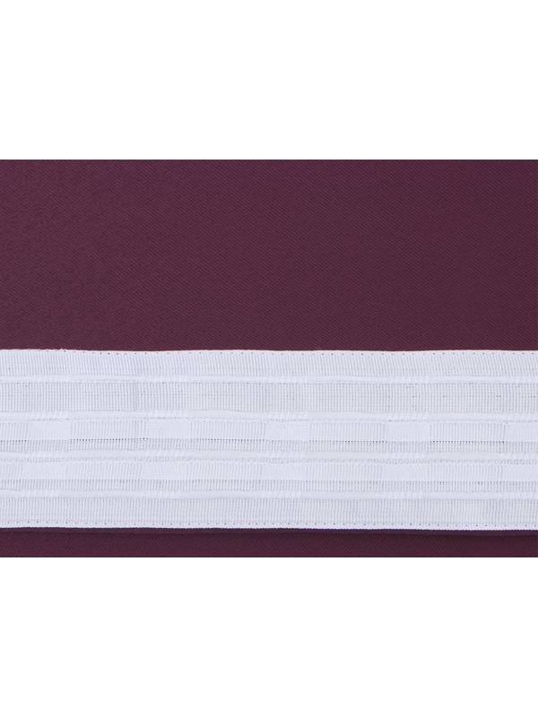 Штора портьерная Этель 250*265 см, цв.винный, блэкаут, пл. 240 г/м2