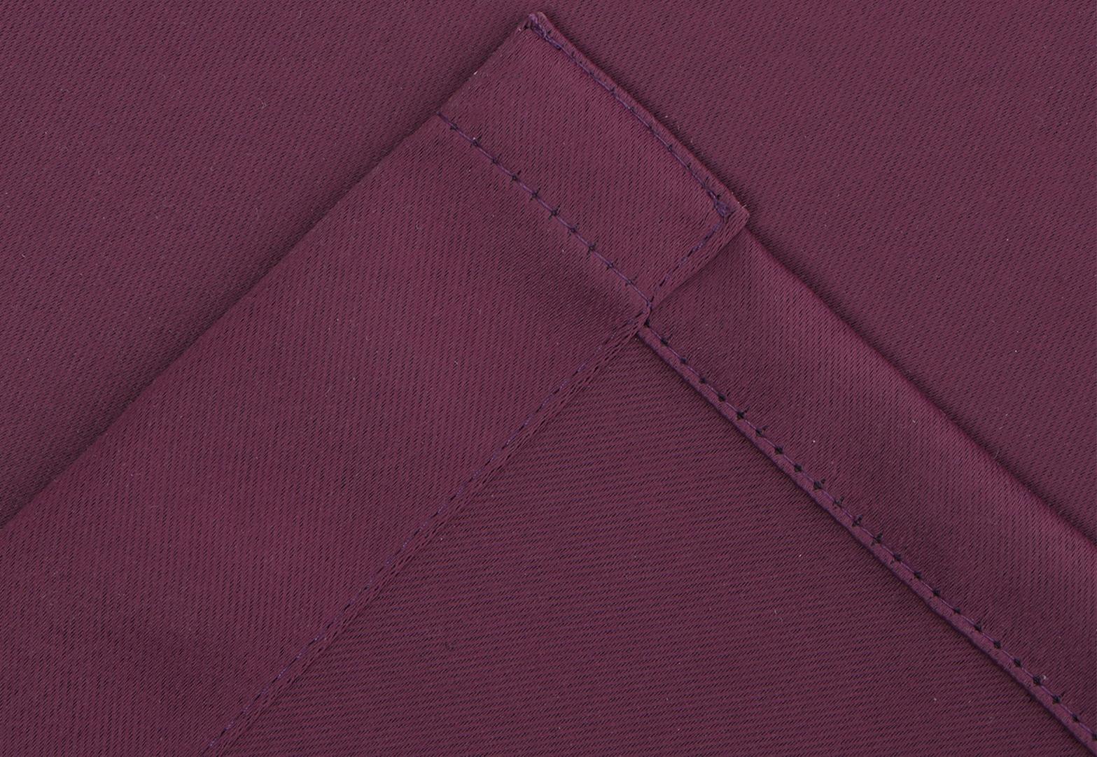 Штора портьерная Этель 270*300 см, цв.винный, блэкаут, пл. 240 г/м2