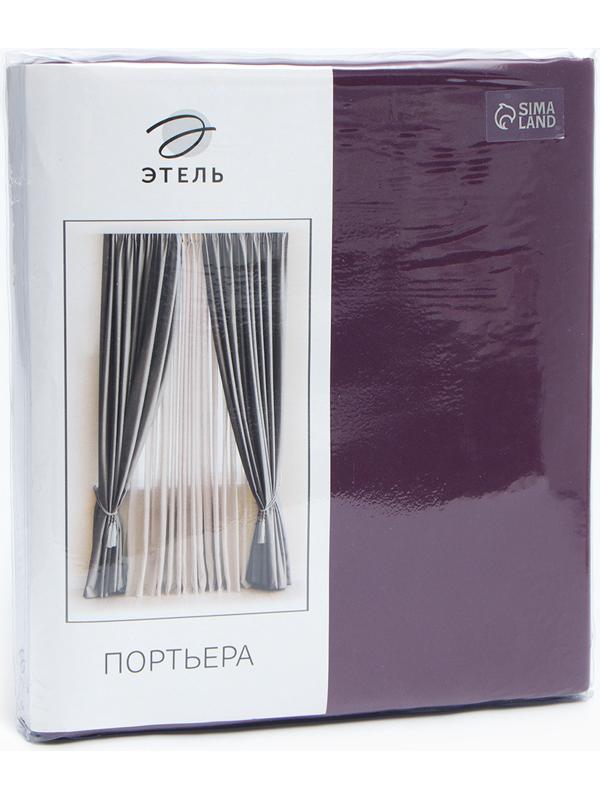 Штора портьерная Этель 270*300 см, цв.винный, блэкаут, пл. 240 г/м2